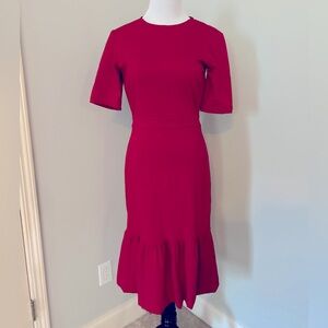Chloe Kristyn Red Peplum Dress Size S Sheath
